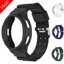 Case+Strap for Samsung Galaxy Watch 6 Classic 43mm 47mm Silicone Band Protective Case Cover for Watch 6 Classic Modification kit