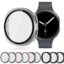 Tempered Glass+PC Cover for Samsung Galaxy Watch 9 44mm 40mm All Coverage Protective Bumper Case for Galaxy Watch 8 Accessories