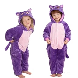 Girls Black Cat Leopard Cat Cosplay Costume Child Anime Pajamas Animal Onesies Kigurumi Christmas Halloween Jumpsuit Party Gift