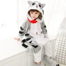 Girls Black Cat Leopard Cat Cosplay Costume Child Anime Pajamas Animal Onesies Kigurumi Christmas Halloween Jumpsuit Party Gift