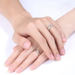 2022 Romantic Couple Wedding Ring For Woman Men 2Pcs Love Heart Zircon Adjustable Rings Fashion Engaged Promise Jewelry Gifts