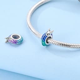 100% 925 Sterling Silver Rainbow Zircon Colorful Butterfly Dragon Shaped Silicone Stopper Charms Beads Fit DIY Bracelets Jewelry