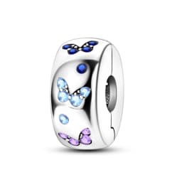 100% 925 Sterling Silver Rainbow Zircon Colorful Butterfly Dragon Shaped Silicone Stopper Charms Beads Fit DIY Bracelets Jewelry