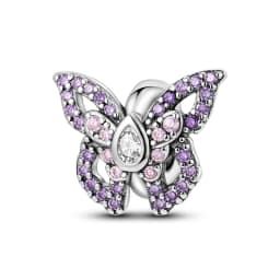 100% 925 Sterling Silver Rainbow Zircon Colorful Butterfly Dragon Shaped Silicone Stopper Charms Beads Fit DIY Bracelets Jewelry