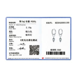 MODIAN 0.5Ct D Color Rhombic Moissanite Ear Buckles 925 Sterling Silver Luxury Shiny Hoop Earrings for Women Wedding Jewelry