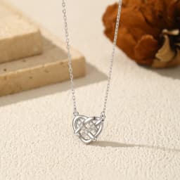 MODIAN Moissanite Necklace 925 Sterling Silver Hollow Woven Love Pendant Necklace Lab Diamond Chain Fine Jewelry For Women Gifts