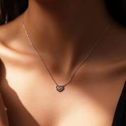 MODIAN Moissanite Necklace 925 Sterling Silver Hollow Woven Love Pendant Necklace Lab Diamond Chain Fine Jewelry For Women Gifts