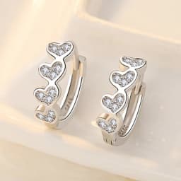 High-quality 925 Sterling Silver Crystal Fashion Circle Hoop Earrings for Woman Wedding Party Gift Street Versatile Jewelry