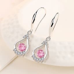 High-quality 925 Sterling Silver Crystal Fashion Circle Hoop Earrings for Woman Wedding Party Gift Street Versatile Jewelry