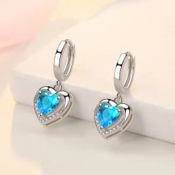 High-quality 925 Sterling Silver Crystal Fashion Circle Hoop Earrings for Woman Wedding Party Gift Street Versatile Jewelry