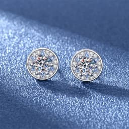 High-quality 925 Sterling Silver Crystal Fashion Circle Hoop Earrings for Woman Wedding Party Gift Street Versatile Jewelry