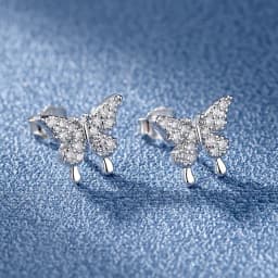 High-quality 925 Sterling Silver Crystal Fashion Circle Hoop Earrings for Woman Wedding Party Gift Street Versatile Jewelry