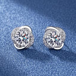 High-quality 925 Sterling Silver Crystal Fashion Circle Hoop Earrings for Woman Wedding Party Gift Street Versatile Jewelry