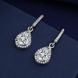 High-quality 925 Sterling Silver Crystal Fashion Circle Hoop Earrings for Woman Wedding Party Gift Street Versatile Jewelry