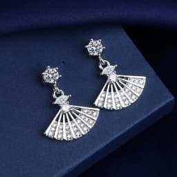 High-quality 925 Sterling Silver Crystal Fashion Circle Hoop Earrings for Woman Wedding Party Gift Street Versatile Jewelry