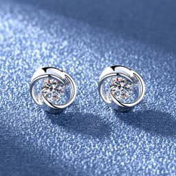 High-quality 925 Sterling Silver Crystal Fashion Circle Hoop Earrings for Woman Wedding Party Gift Street Versatile Jewelry