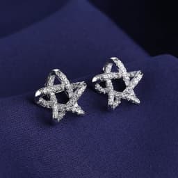 High-quality 925 Sterling Silver Crystal Fashion Circle Hoop Earrings for Woman Wedding Party Gift Street Versatile Jewelry