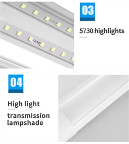 1.2M LED Tube Bar Fixture Super Bright 100W Utility LED Light Shop Store Light Ceiling Under Cabinet Light Garage