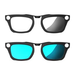 HIBLOKS Clip For Ray-Ban Meta Blayzer RW7001 50-19 Standard Smart Glasses Accessories Matte Polarized Clip Sunglasses Lenses