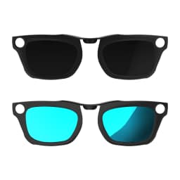 HIBLOKS Clip For Ray-Ban Meta Blayzer RW7001 50-19 Standard Smart Glasses Accessories Matte Polarized Clip Sunglasses Lenses