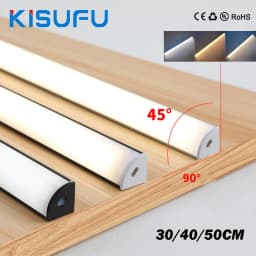 12V LED Cabinet Lamp Aluminum 30cm 40cm 50cm LED Bar Cabinet Light White Warm Natural Kitchen Bedroom Closet Bedside Night Light