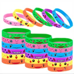 12pcs Pokemon Bracelet Anime Pikachu Charmander Children Cartoon Silicone Wristband Bracelets Party  Accessoires Cosplay Gifts