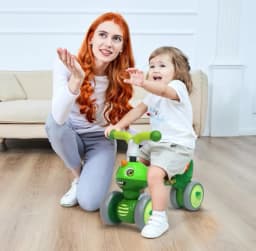 Baby Balance Bike 1 2 3 Years Old Boys Girls Toddler Ride on Toys for 1 Year Old Baby Trike Garden Toys 1st Birthday Gift for Girls Boys Bike Walker No Pedals (Dinosaur) No Pedal Trike and Walker for Kids. Safe Garden Play Activity and First Birthday Gift