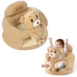 Baby Floor Seat, Animal Shaped Plush Infant Learning Sofa Chair, Anti-Slip Support Seat for Baby Learning to Sit Up, Great Gift for Newborn Boys Girls