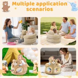 Baby Floor Seat, Animal Shaped Plush Infant Learning Sofa Chair, Anti-Slip Support Seat for Baby Learning to Sit Up, Great Gift for Newborn Boys Girls