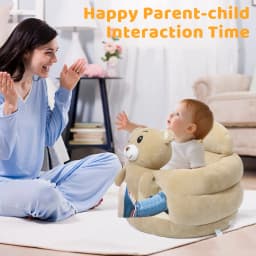 Baby Floor Seat, Animal Shaped Plush Infant Learning Sofa Chair, Anti-Slip Support Seat for Baby Learning to Sit Up, Great Gift for Newborn Boys Girls