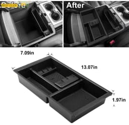 Center Console Organizer Armrest Storage Box for GMC Yukon 2015 2016 2017 2018 GMC Sierra 1500 Chevy Tahoe Chevy Suburban GMC