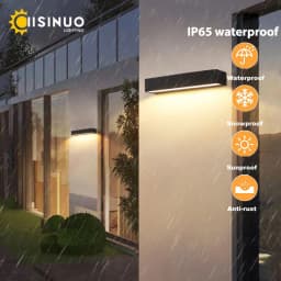 LED Outdoor Porch Wall Sconces Aluminum Exterior Wall Light Fixtures IP65 Waterproof Lamp for House Patio Doorway Garage Decorat