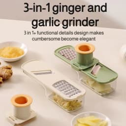 3-in-1 Multifunctional Ginger and Garlic Grinder Home Kitchen Slicer All Grinder