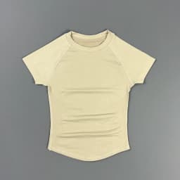 HISTELLO Sports Short Sleeve Top Women Gym Yoga Top Workout Clothes Sports T Shirt Fitness Activewear Running Tight Tops