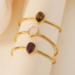 Stainless Steel Green Oval Stone Bracelet for Women Gold-plated Open Bangle Vintage Bohemian Jewelry Holiday Beach Party Gift