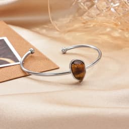 Stainless Steel Green Oval Stone Bracelet for Women Gold-plated Open Bangle Vintage Bohemian Jewelry Holiday Beach Party Gift
