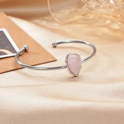 Stainless Steel Green Oval Stone Bracelet for Women Gold-plated Open Bangle Vintage Bohemian Jewelry Holiday Beach Party Gift