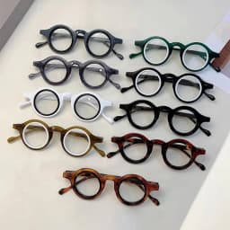 0+0.5+0.75+1.25+1.75+2.25…Transparent Round Reading Glasses Anti Blue Light Eyeglass Lenses Solid Color High Quality