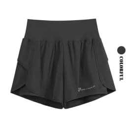 DRUR Breathable Gym Clothes for Women 2 Piece Summer Workout Sets Full Zip Sports Tops with Elastic Waist Shorts Active Wear New
