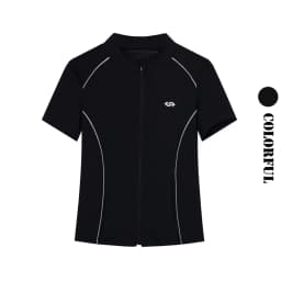 DRUR Breathable Gym Clothes for Women 2 Piece Summer Workout Sets Full Zip Sports Tops with Elastic Waist Shorts Active Wear New