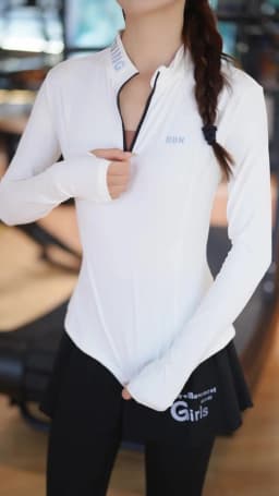 DRUR Women Lightweight Yoga Tops Long Sleeve Quick Dry Running Fitness Jacket Stand Collar Outdoor Sports Half Zipper Cardigan