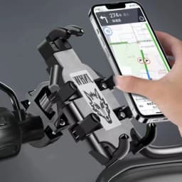 Shock-absorbing Motorcycle Mobile Bicycle Phone Holder Bike Support Handlebar Rearview Mirror Cell Phone Holder Stand
