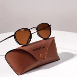 KINGDREAM Polarized Sunglasses Round Frame Men Women Design Retro UV400 Glasses Anti-glare Causal Driving Eyewear