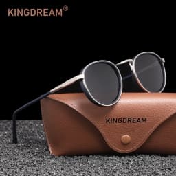KINGDREAM Polarized Sunglasses Round Frame Men Women Design Retro UV400 Glasses Anti-glare Causal Driving Eyewear