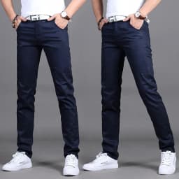2024 Spring Autumn New Casual Pants Men Cotton Slim Fit Chinos Fashion Trousers Male Brand Clothing Plus Size 8 Colour