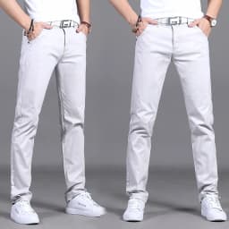 2024 Spring Autumn New Casual Pants Men Cotton Slim Fit Chinos Fashion Trousers Male Brand Clothing Plus Size 8 Colour