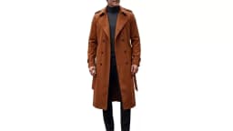 New Men's Trench Autumn Super Long Windbreaker - Double-Breasted with Belt | Thin & Loose Streetwear Casual Long Jackets for Man
