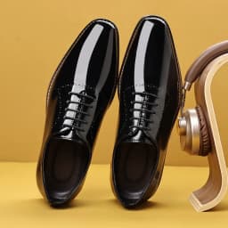 Luxury Men Oxford Shoes High Quality Patent Leather Men Shoes Comfortable Dress Wedding Party Shoes Classic Business Formal Shoe
