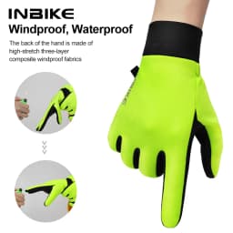 INBIKE Winter Cycling Gloves for Men Women Warm Fleece Biking Glove for Riding Bicycle Gloves Waterproof Touchscreen Accessories