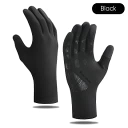 WEST BIKING Thermal Cycling Gloves Winter Fleece Windproof Bike Gloves Touch Screen Full Finger Gloves Outdoor Cycling Equipment